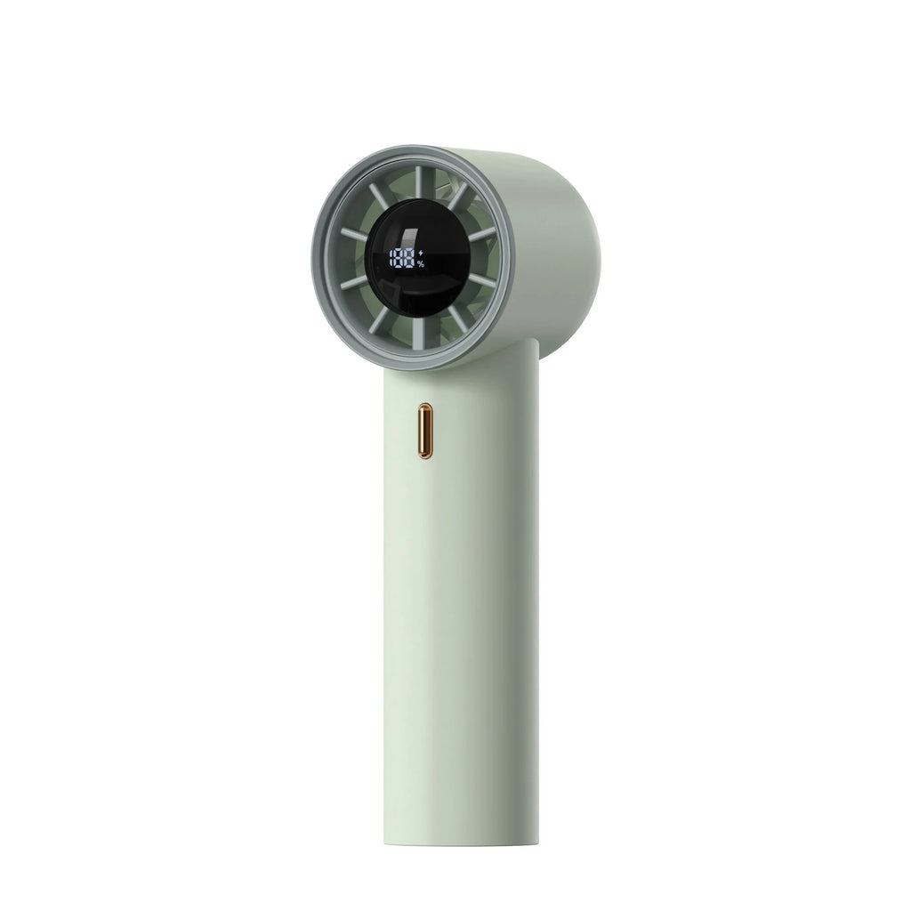 100-Speed Handheld Fan - 2000mAh USB Rechargeable Mini Fan w/ Digital Display, Portable Cooling for Outdoor, Office & Travel