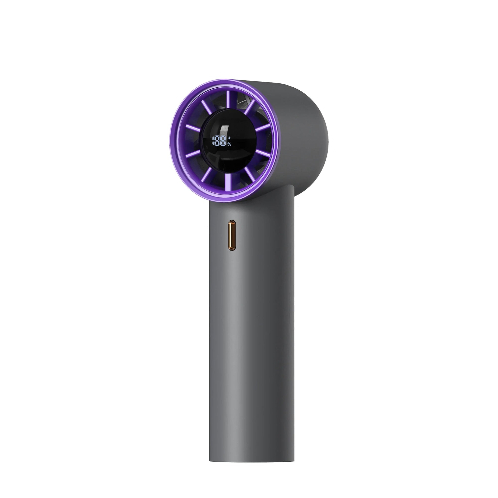 100-Speed Handheld Fan - 2000mAh USB Rechargeable Mini Fan w/ Digital Display, Portable Cooling for Outdoor, Office & Travel